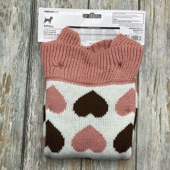 Pet Winter Dog or Cat Clothes Spoiled & Heart Pink Sweaters 2-Pack Size S - Picture 3 of 12